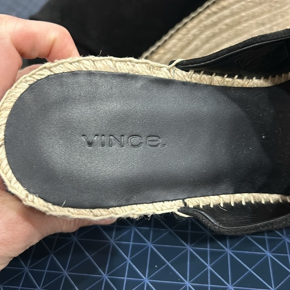 Vince Gaelan Square Toe  Crisscross Espadrille Wedge Sandals - Picture 9 of 9